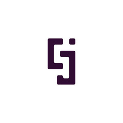 letter C and J logos with simple designs