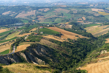 Fototapeta na wymiar Rural landscape from Ripatransone, Marches, Italy