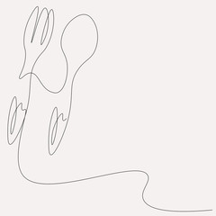 Fork and spoon background vector illustration