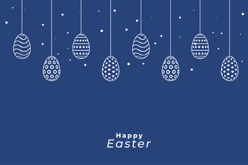 decorative patterned easter day eggs background design