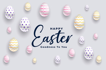 elegant 3d eggs happy easter festival background