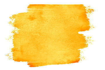 yellow watercolor stain texture with text space
