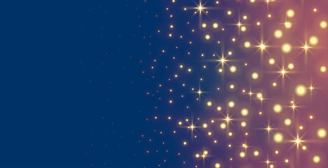 Obraz premium glowing sparkles and stars holiday banner design