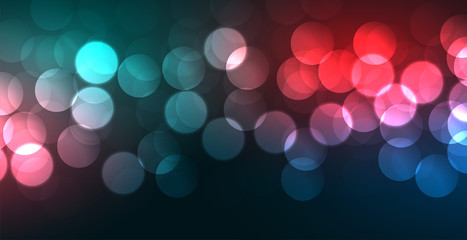 colorful vibrant bokeh banner with light effect