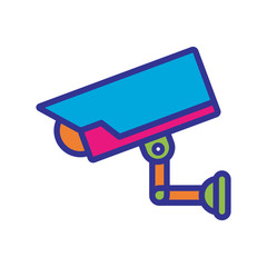 surveillance camera icon vector template