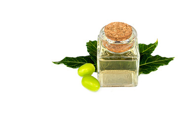 Lavender oil extracted from Neem isolated on a white background