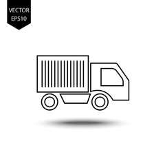 thin line icons for truck,vector illustrations