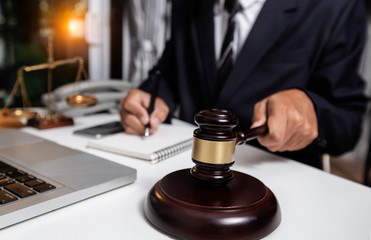 Concepts of Law and Legal services.	Lawyer meeting at office.