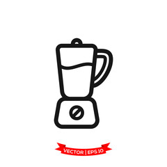 blender icon in trendy flat design