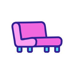 comfortable sofa icon vector. Thin line sign. Isolated contour symbol illustration