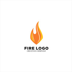 Flame logo template. Fire vector design. Oil and gas logo.