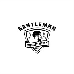 Barbershop vintage Logo design vector,  logo design inspiration