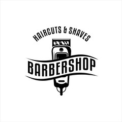 Barbershop vintage Logo design vector,  logo design inspiration