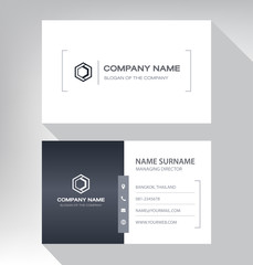 Business card in modern style white and black color