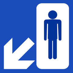 A sign indicating : TOILET FOR MEN
