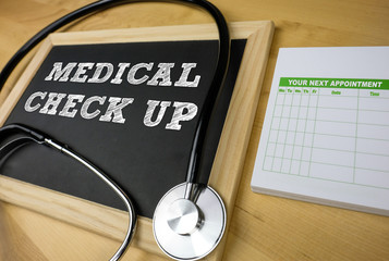 Medical Check Up - chalkboard message