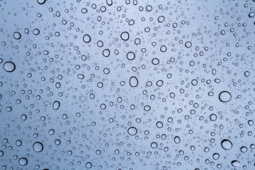 water droplets on glass