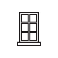 window vector icon in trendy flat design