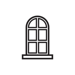 window vector icon in trendy flat design