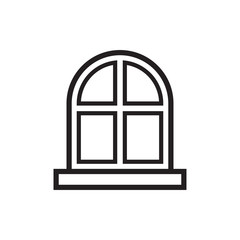 window vector icon in trendy flat design