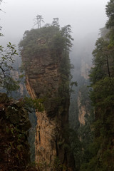"Góry Awatarowe" w Chinach - Trekking w deszczu © Miroslaw