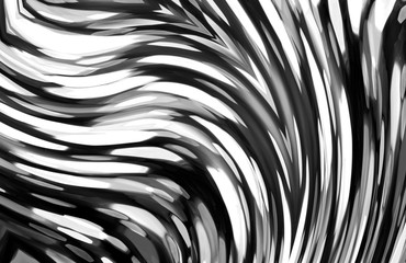 Contemporary abstract with streaks of fire in black and white