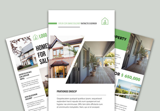 Flyer Layout with Green Accents