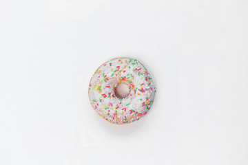 Colorful delicious donut isolated on white background