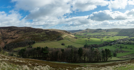 Edale Valley in the snow, Peak District, Derbyshire
