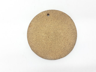 Wooden Brown Artistic Ethnic Glass Tray for Kitchen Utensils in White Isolated Background