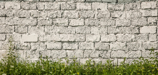 old white brick wall