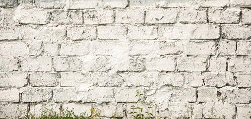 old white brick wall