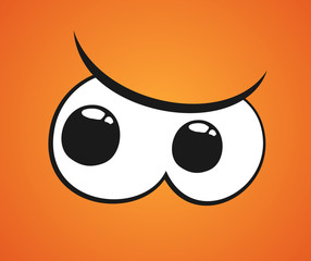 Creative design of angry eyes illustration