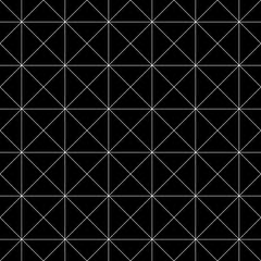 Ornamented pattern of triangles, seamless white and black abstract vector background