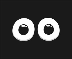 Design of eyes in the dark illustration