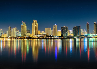San Diego skyline at night (HDR)