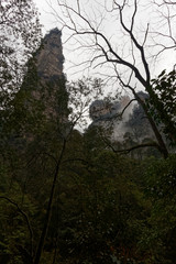 "Góry Awatarowe" w Chinach - Trekking w deszczu © Miroslaw