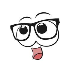 Design of cartoon eyes looking