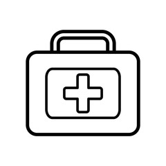 Obraz premium first aid box icon vector template
