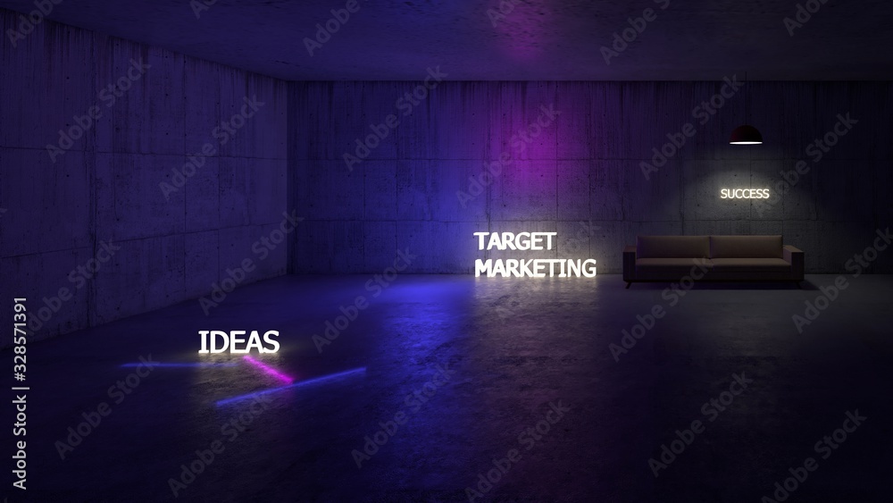 Aufkleber concept of success business goals, target market, creativity the color of light and life successful 
