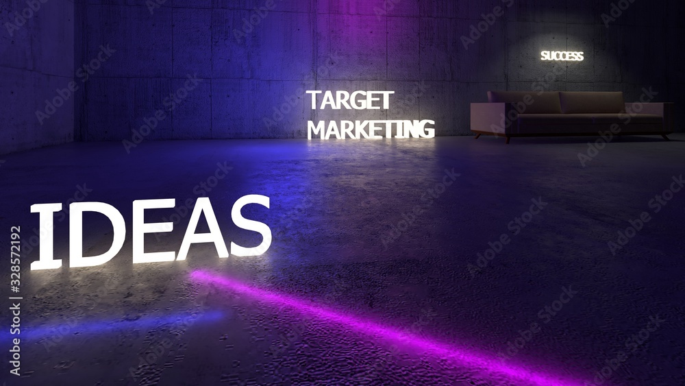 Aufkleber concept of success business goals, target market, creativity the color of light and life successful 