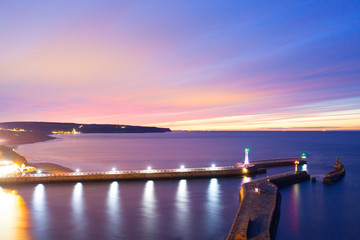 Fototapeta premium Work by DCA- Whitby harbour by the sea-2019