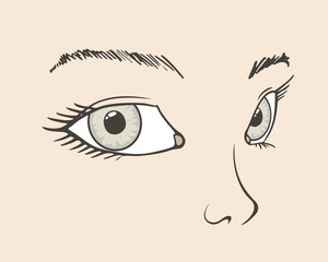 Design of beautiful woman eyes