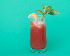 Delicious morning after bloody mary mix with vodka lettuce tomato juice lettuce for a refreshing drink