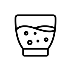 fizzy drink icon vector. Thin line sign. Isolated contour symbol illustration