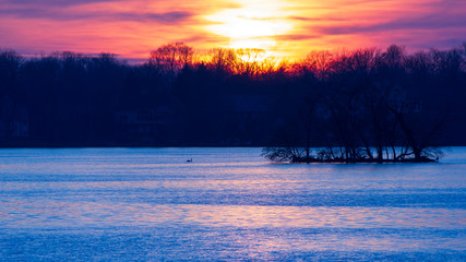 Sunset over Lake