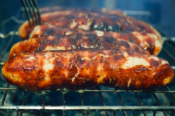 grilled sausages