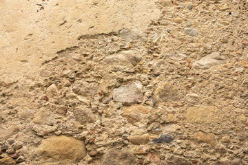 aged mortar stone wall