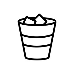 Delicious soda icon vector. Thin line sign. Isolated contour symbol illustration