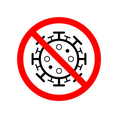 Sign caution coronavirus. Stop coronavirus Vector illustration